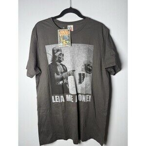STAR WARS LEIA ME ALONE GRAPHIC T-SHIRT OFFICIALLY LICENSED DARTH VADER MENS XL